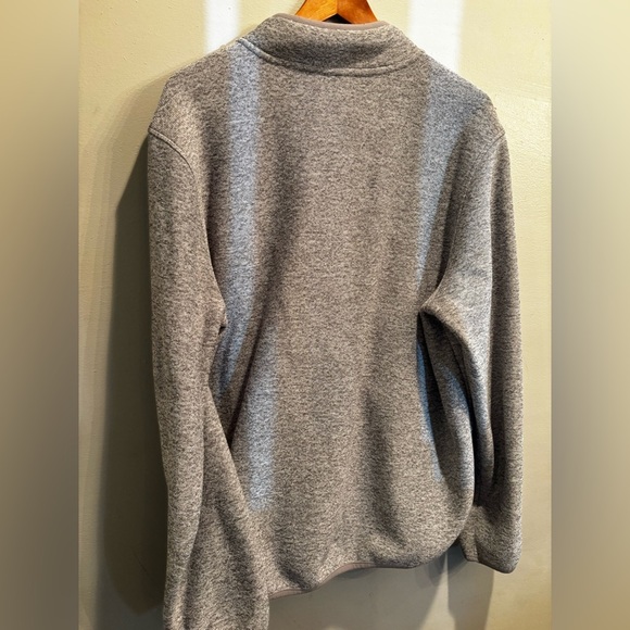 Eddie Bauer Men's Heather Gray Zip-Up Sweater large winter fall neutral basic - Picture 6 of 14